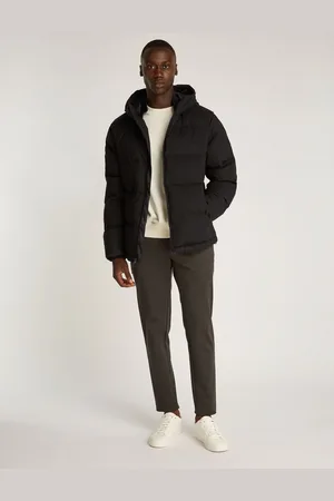 Calvin Klein Short Wool Hooded Puffer JacketL