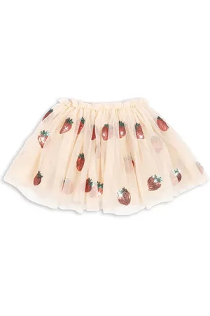 Konges Sløjd Yvonne Tulle Mesh Strawberry Embroidered Skirt122128 cm