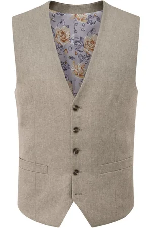Skopes Tailored Fit Calvados Linen Blend Suit Waistcoat44 R