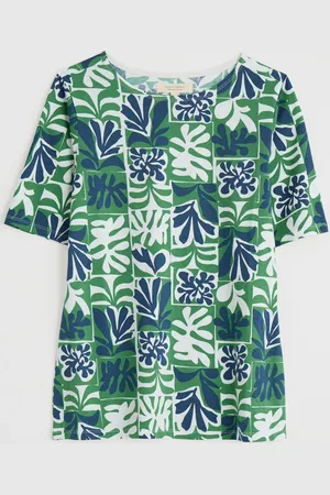 Seasalt Cornwall Poisson Printed T-Shirt in GOTS-Certified 100% Organic Cotton Jersey50
