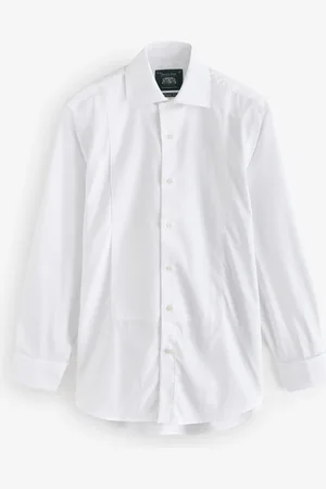SAVILE ROW The Classic Fit White Marcella Bib Tuxedo White 100% Cotton Shirt42cm R (UK 16.5 R)