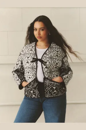 Simply Be Printed Tie Front Jacket54