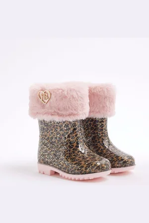 River Island Kalosze dziewczęce z nadrukiem w panterkęEU 26.5 (UK 9)