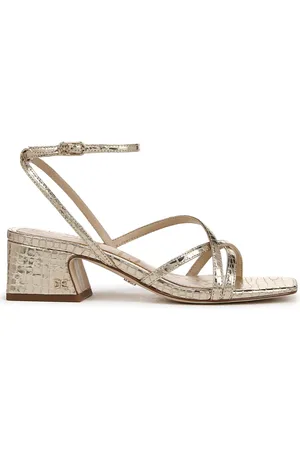 Sam Edelman Regular Fit Gold Whitley Strappy SandalsEU 38 (UK 5)