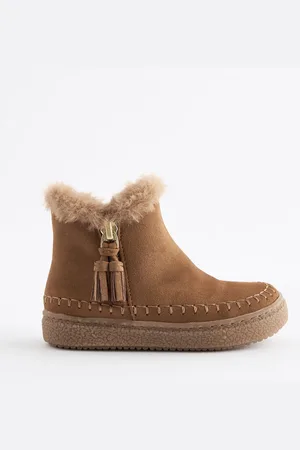 Next Faux Fur Lined Tassel Ankle BootsEU 21.5 (UK 5)