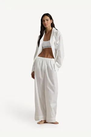 Ralph Lauren Shirting Stripes Core 100% Cotton White Pyjamas SetM