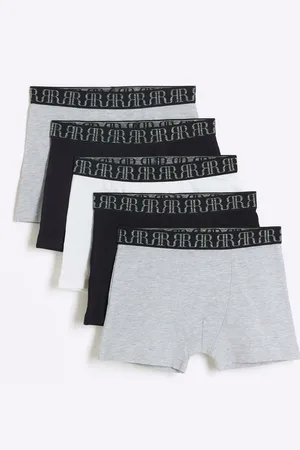 River Island Boys Marl 100% Cotton Boxers 5 Pack11