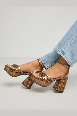 Simply Be Multi Strap Platform Sandals In Extra Wide FitEU 37 (UK 4)