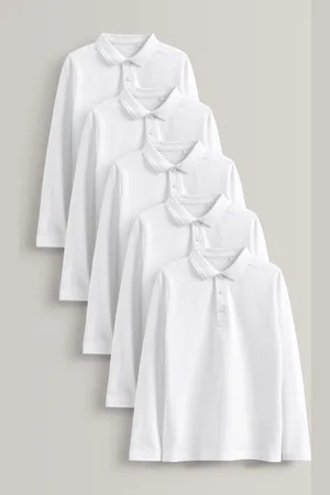 Next Szkolne koszulki polo z długim rękawem, 100% bawełna (3-16 lat)5 lat (110 cm)