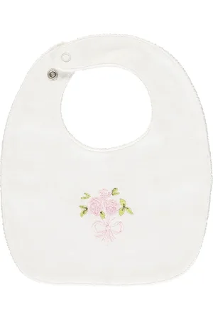 Emile et Rose Pink Floral Print & Embroidered 100% Cotton Bib Gift SetJeden