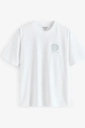 Guess Oversized Fit Palm Logo 100% Cotton T-ShirtXL