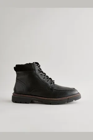 Next Leather Apron Toe Zip Up BootsEU 43 (UK 9)