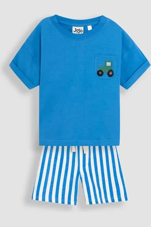 JoJo Maman Bébé T-Shirt and Stripe Shorts Set 2 Piece8692 cm