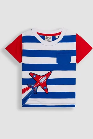 JoJo Maman Bébé Red Arrows Appliqué Stripe T-Shirt110116 cm