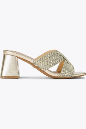 Kurt Geiger Gold Pose Mules Sandalseu38