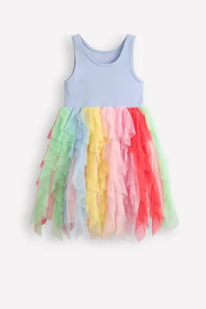 Boden Jersey Tulle Mix 100% Cotton Dress134140 cm