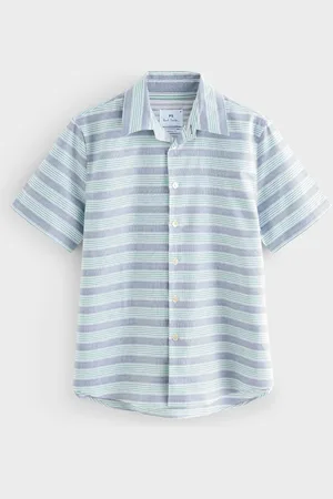 Paul Smith Blue Short Sleeve Casual Fit ShirtM