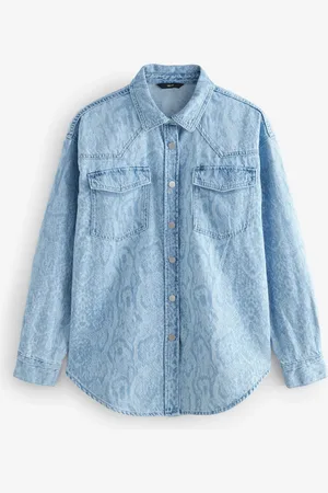 Next Oversize Denim 100% Cotton ShirtXL regularny