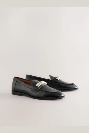 Next Forever Comfort Leather Chain Detail Slim LoafersEU 37 (UK 4)