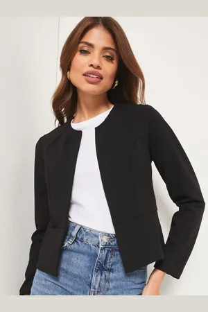 Lipsy London Cropped Collarless Blazer38
