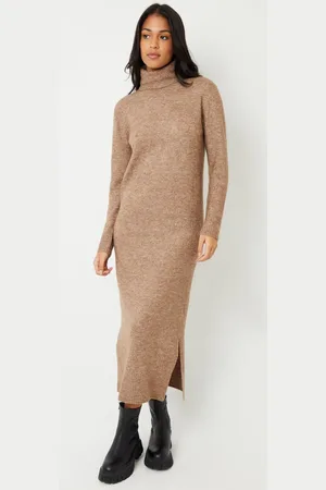 Threadbare Roll Neck Knitted Maxi Dress36