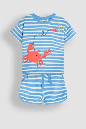 JoJo Maman Bébé 2-Piece Crab Textured T-Shirt & Shorts Set6268 cm