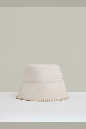 Reiss Winnie Cotton Blanket-Stitch Bucket Hatsmallmedium