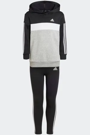 adidas Kids Sportswear Tiberio 3-Stripes Colorblock Fleece Leggings Set4