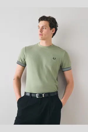 Fred Perry Striped Cuff T-ShirtL