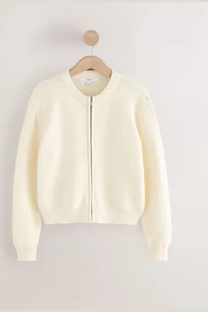 Next Knitted Zip-Up Bomber Jacket with CottonL, regularny krój
