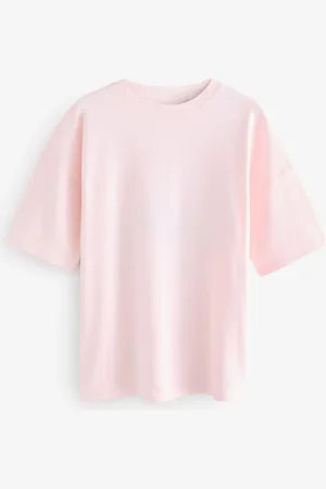Next 100% Cotton Relaxed Fit Heavyweight Longline Crew Neck T-ShirtS