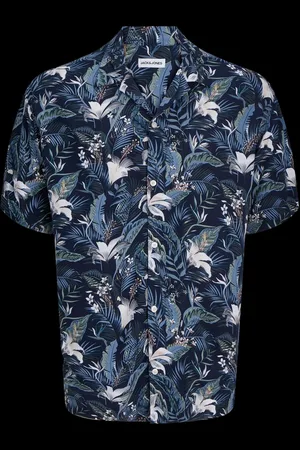 JACK & JONES Tropical Print Short Sleeve Resort ShirtXS