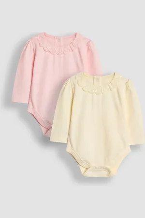 JoJo Maman Bébé Broderie Collar Bodies 2 Pack1.5