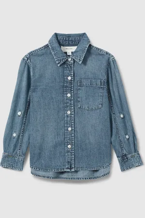 Reiss Rosie Denim Button-Through Shirt11