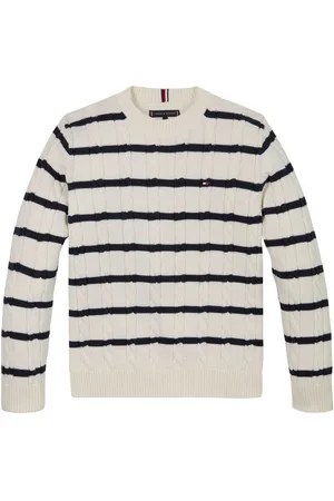 Tommy Hilfiger 100% Organic Cotton Crew Neck Cable Jumper122128 cm
