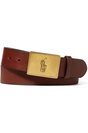 Ralph Lauren Pony Plaque Leather BeltL