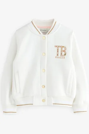 Ted Baker Cream Printed Varsity Jacket98104 cm
