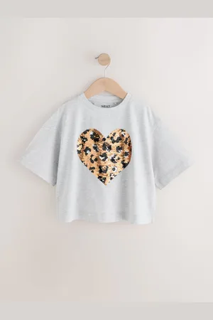 Next Sequin Animal Heart Print T-Shirt (3-16yrs)13 lat (158 cm)