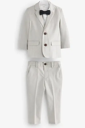 Next Blazer Shirt Trousers And Bow Tie Set With Linen (3mths-9yrs)3