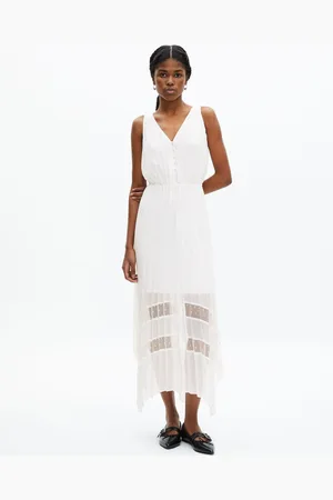 The Kooples V-Neck Pleated Midi Dress36
