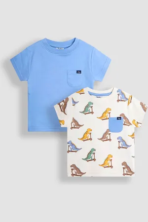 JoJo Maman Bébé 2-Pack Printed & Plain T-Shirts110116 cm