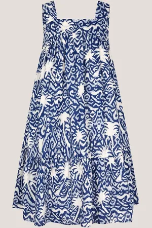 Monsoon Palm Print Ikat Sun Dress152158 cm