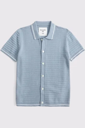 Abercrombie & Fitch Knitted Button Through White Polo Shirt146152 cm