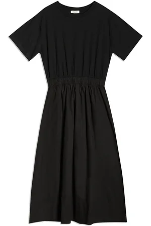 Albaray 100% Cotton Woven Mix T-Shirt Black Dress36
