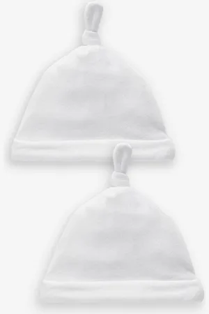 Next Velour Baby Tie Top Hats 2 Pack (0-12mths)Do 3 miesięcy (50