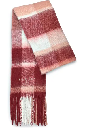 Radley London Red Fluffy Check ScarfJeden
