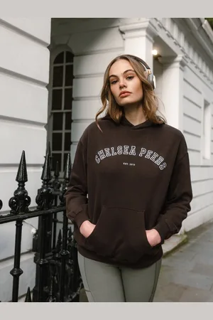 Chelsea Peers Organic Cotton Embroidered Logo Hoodie44