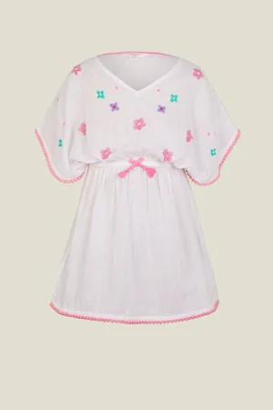Accessorize Kaftan z haftowanym motywem kwiatowym, w 100% z bawełny3