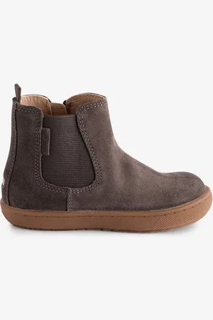 Toezone River Boys Brown Suede Leather Gusset and Zip BootsEU 26 (UK 8)