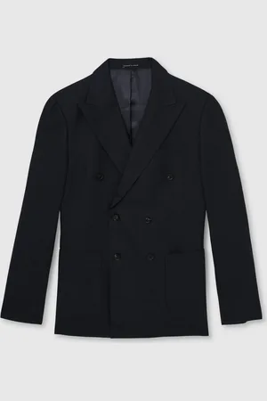 Reiss Kin Db Linen Double-Breasted Suit Slim-Fit Blazer56 Regular (UK 46 R)